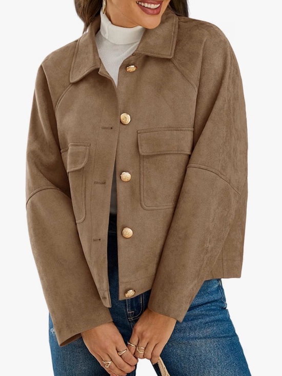 Cicy Bell Jackets & Blazers - NWT 🤎 Buttoned Faux Suede Jacket